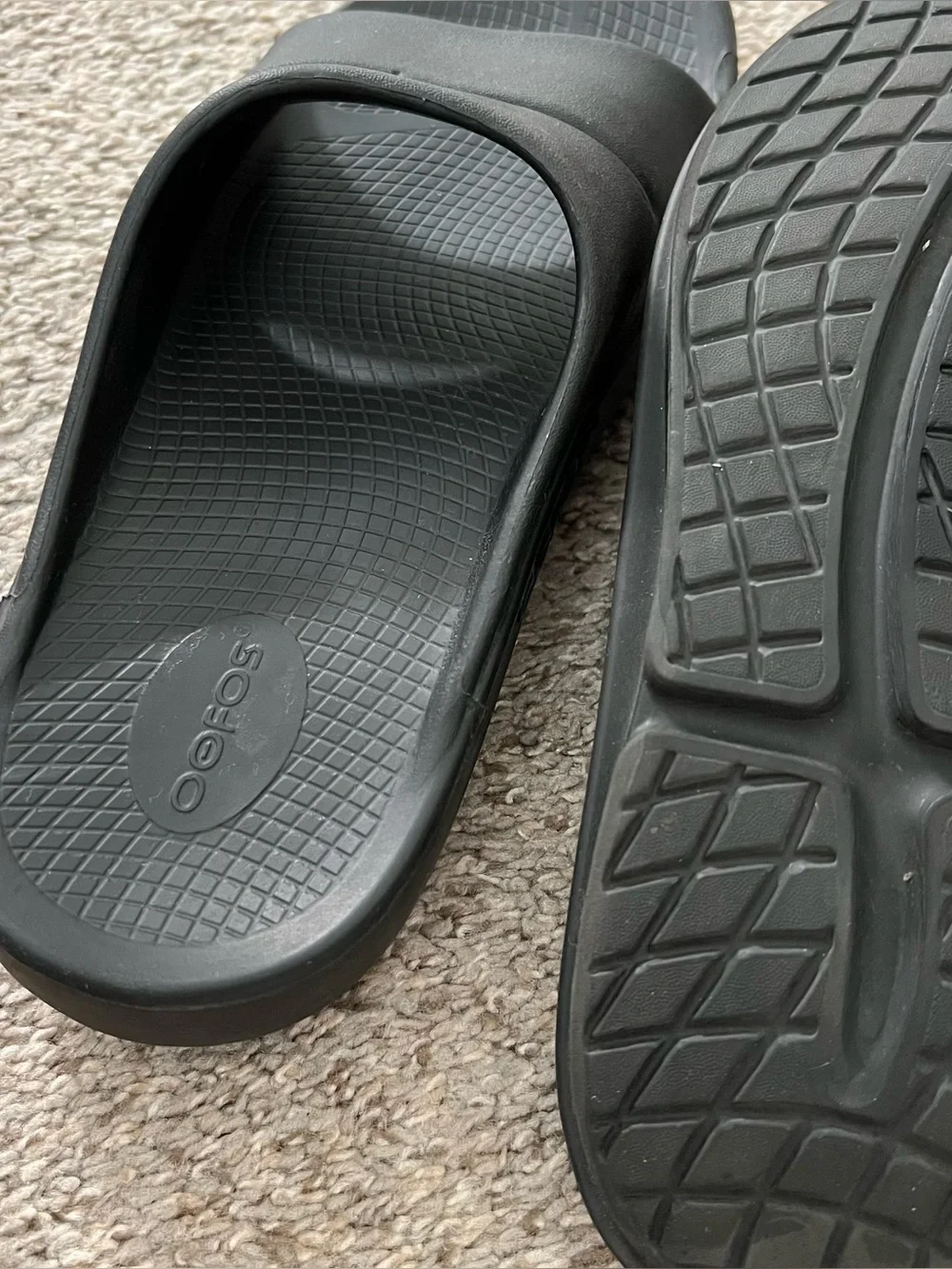 OOFOS Black Men's Recovery Slide Sandals Size 11 or W 13